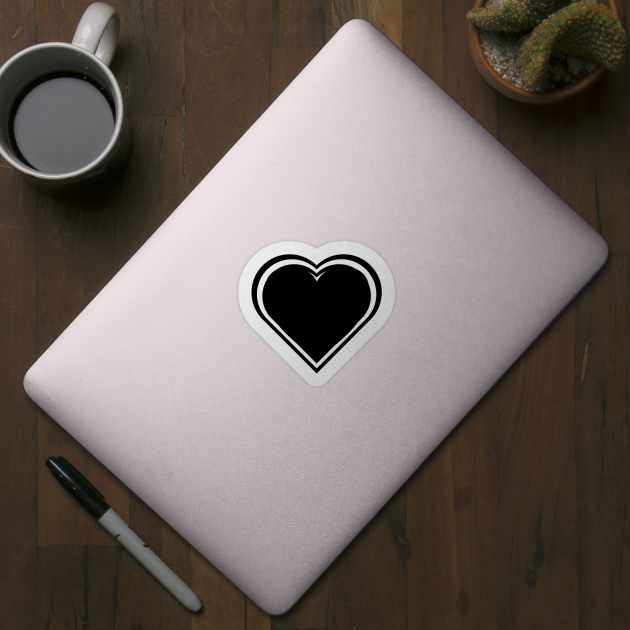 Black White Heart by EllenDaisyShop